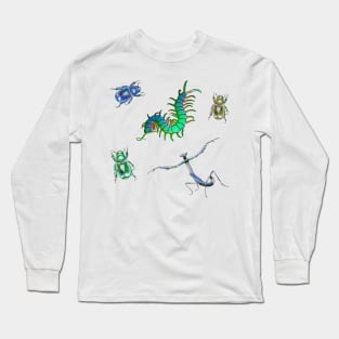 Blue and Green Bugs Pack Long Sleeve T-Shirt